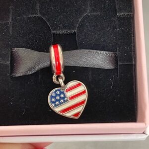 Authentic Pandora USA Heart Flag